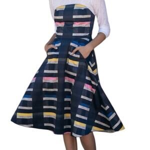 Beckley by Melissa Chic Strapless Multicolor Striped Dress - Size 2